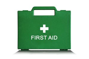 Green first aid box